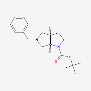 molecular formula C18H26N2O2 B14082701 tert-butyl (3aS,6aS)-5-benzyl-hexahydropyrrolo[3,4-b]pyrrole-1-carboxylate 