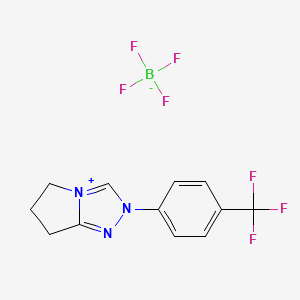 2-(4-(Trifluoromethyl)phenyl)-6,7-dihydro-5H-pyrrolo[2,1-c][1,2,4]triazol-2-ium tetrafluoroborate