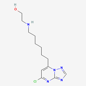 2-{[6-(5-Chloro[1,2,4]triazolo[1,5-a]pyrimidin-7-yl)hexyl]amino}ethan-1-ol