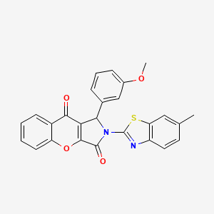 1-(3-Methoxyphenyl)-2-(6-methyl-1,3-benzothiazol-2-yl)-1,2-dihydrochromeno[2,3-c]pyrrole-3,9-dione