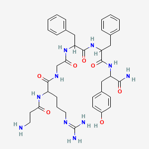 molecular formula C38H50N10O7 B14082743 H-bAla-DL-Arg-Gly-DL-Phe-DL-Phe-DL-Tyr-NH2 