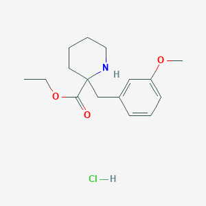 molecular formula C16H24ClNO3 B1408275 Ethyl 2-(3-methoxybenzyl)piperidine-2-carboxylate hydrochloride CAS No. 1993278-23-1