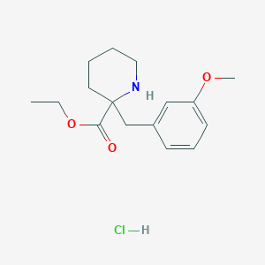 molecular formula C16H24ClNO3 B1408275 2-(3-甲氧基苄基)哌啶-2-羧酸乙酯盐酸盐 CAS No. 1993278-23-1