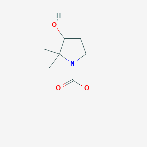 molecular formula C11H21NO3 B1408278 Tert-butyl 3-hydroxy-2,2-dimethylpyrrolidine-1-carboxylate CAS No. 1497778-22-9