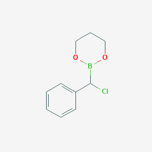 molecular formula C10H12BClO2 B14082785 2-[Chloro(phenyl)methyl]-1,3,2-dioxaborinane CAS No. 102746-93-0