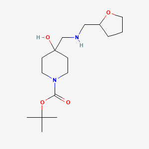 molecular formula C16H30N2O4 B1408279 1-丁氧羰基-4-{[(四氢呋喃-2-基甲基)氨基]甲基}哌啶-4-醇 CAS No. 1440535-70-5