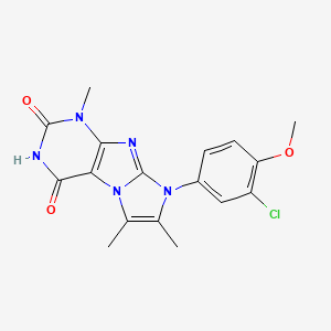 8-(3-chloro-4-methoxyphenyl)-1,6,7-trimethyl-1H-imidazo[2,1-f]purine-2,4(3H,8H)-dione