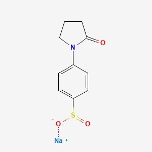 molecular formula C10H10NNaO3S B1408280 Sodium 4-(2-oxopyrrolidin-1-yl)benzene-1-sulfinate CAS No. 1516153-69-7