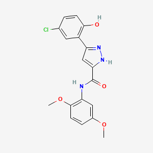 5-(5-chloro-2-hydroxyphenyl)-N-(2,5-dimethoxyphenyl)-1H-pyrazole-3-carboxamide