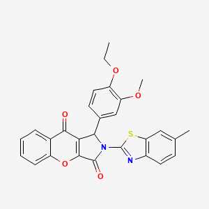 1-(4-Ethoxy-3-methoxyphenyl)-2-(6-methyl-1,3-benzothiazol-2-yl)-1,2-dihydrochromeno[2,3-c]pyrrole-3,9-dione