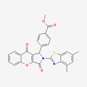 Methyl 4-[2-(4,6-dimethyl-1,3-benzothiazol-2-yl)-3,9-dioxo-1,2,3,9-tetrahydrochromeno[2,3-c]pyrrol-1-yl]benzoate