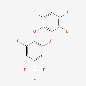 molecular formula C13H4BrF7O B14082869 1-Bromo-5-[2,6-difluoro-4-(trifluoromethyl)phenoxy]-2,4-difluorobenzene 