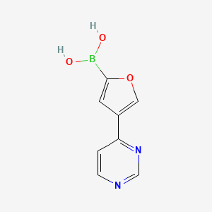 (4-(Pyrimidin-4-yl)furan-2-yl)boronic acid