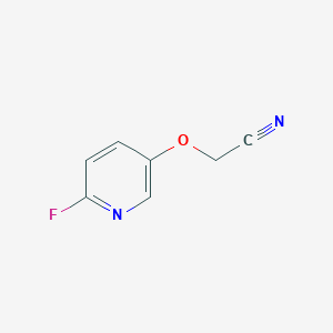 molecular formula C7H5FN2O B1408289 2-[(6-Fluoropyridin-3-yl)oxy]acetonitrile CAS No. 1545052-36-5