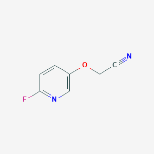 molecular formula C7H5FN2O B1408289 2-[(6-Fluoropiridin-3-il)oxi]acetonitrilo CAS No. 1545052-36-5