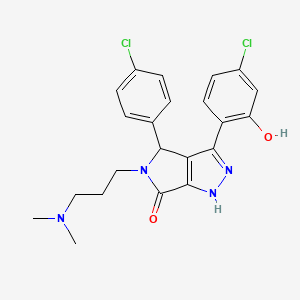 3-(4-chloro-2-hydroxyphenyl)-4-(4-chlorophenyl)-5-[3-(dimethylamino)propyl]-4,5-dihydropyrrolo[3,4-c]pyrazol-6(1H)-one