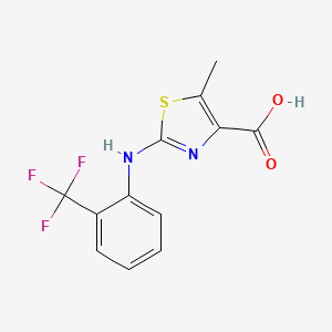 molecular formula C12H9F3N2O2S B1408290 5-Methyl-2-(2-trifluoromethylphenylamino)-thiazole-4-carboxylic acid CAS No. 1553555-69-3