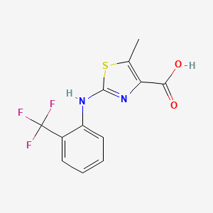 molecular formula C12H9F3N2O2S B1408290 5-甲基-2-(2-三氟甲基苯基氨基)-噻唑-4-羧酸 CAS No. 1553555-69-3