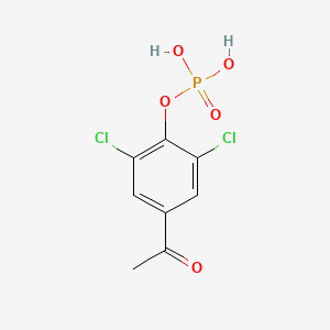 molecular formula C8H7Cl2O5P B14082917 4-Acetyl-2,6-dichlorophenyl dihydrogen phosphate CAS No. 128041-09-8