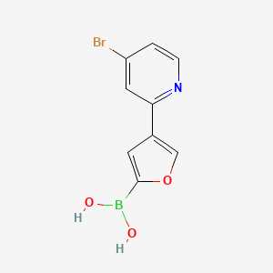 molecular formula C9H7BBrNO3 B14082929 (4-(4-Bromopyridin-2-yl)furan-2-yl)boronic acid 