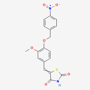 5-[[3-Methoxy-4-[(4-nitrophenyl)methoxy]phenyl]methylene]thiazolidine-2,4-dione