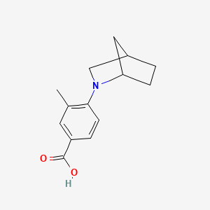 molecular formula C14H17NO2 B14082937 4-(2-Azabicyclo[2.2.1]heptan-2-yl)-3-methylbenzoic acid CAS No. 1458015-80-9