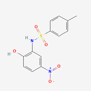 molecular formula C13H12N2O5S B14082946 Benzenesulfonamide, N-(2-hydroxy-5-nitrophenyl)-4-methyl- CAS No. 91956-17-1