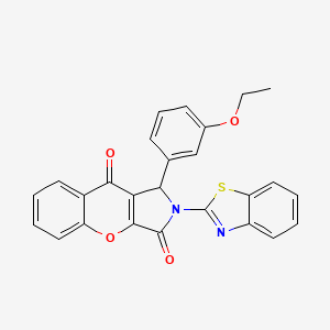 molecular formula C26H18N2O4S B14082970 2-(1,3-Benzothiazol-2-yl)-1-(3-ethoxyphenyl)-1,2-dihydrochromeno[2,3-c]pyrrole-3,9-dione 