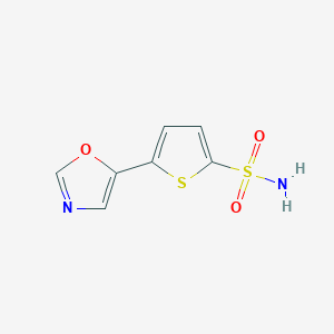 molecular formula C7H6N2O3S2 B1408300 5-(1,3-Oxazol-5-yl)thiophene-2-sulfonamide CAS No. 1019640-64-2