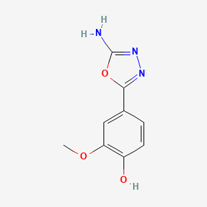 4-(5-Amino-1,3,4-oxadiazol-2(3H)-ylidene)-2-methoxycyclohexa-2,5-dien-1-one