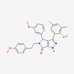 molecular formula C29H29N3O4 B14083027 3-(2-hydroxy-3,5-dimethylphenyl)-4-(3-methoxyphenyl)-5-[2-(4-methoxyphenyl)ethyl]-4,5-dihydropyrrolo[3,4-c]pyrazol-6(2H)-one 