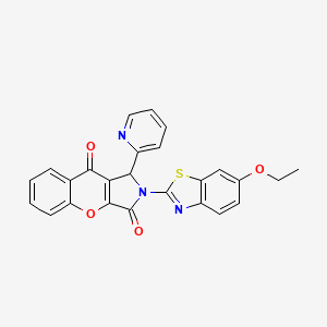 2-(6-Ethoxy-1,3-benzothiazol-2-yl)-1-(pyridin-2-yl)-1,2-dihydrochromeno[2,3-c]pyrrole-3,9-dione