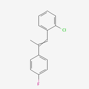 molecular formula C15H12ClF B14083056 (Z)-1-Chloro-2-(2-(4-fluorophenyl)prop-1-en-1-yl)benzene 