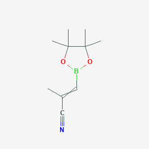 (Z)-2-methyl-3-(4,4,5,5-tetramethyl-1,3,2-dioxaborolan-2-yl)prop-2-enenitrile