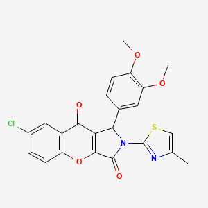 7-Chloro-1-(3,4-dimethoxyphenyl)-2-(4-methyl-1,3-thiazol-2-yl)-1,2-dihydrochromeno[2,3-c]pyrrole-3,9-dione