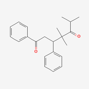 molecular formula C22H26O2 B14083091 4,4,6-Trimethyl-1,3-diphenylheptane-1,5-dione CAS No. 10225-98-6