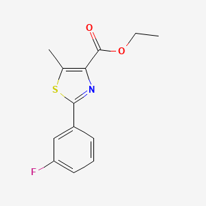 molecular formula C13H12FNO2S B1408310 2-(3-氟苯基)-5-甲基噻唑-4-羧酸乙酯 CAS No. 1770676-43-1