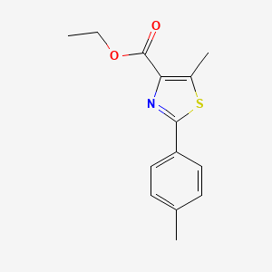 molecular formula C14H15NO2S B1408312 5-Methyl-2-p-tolyl-thiazole-4-carboxylic acid ethyl ester CAS No. 1770676-44-2