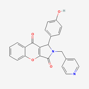 molecular formula C23H16N2O4 B14083130 1-(4-Hydroxyphenyl)-2-(pyridin-4-ylmethyl)-1,2-dihydrochromeno[2,3-c]pyrrole-3,9-dione 