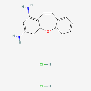 molecular formula C14H16Cl2N2O B14083140 4,4A-dihydrodibenzo[b,f]oxepine-1,3-diamine dihydrochloride 