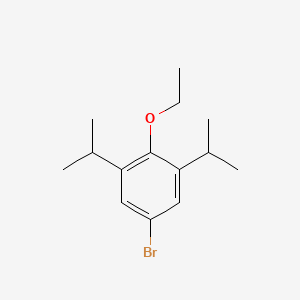 molecular formula C14H21BrO B14083142 5-Bromo-2-ethoxy-1,3-di(propan-2-yl)benzene CAS No. 57801-12-4