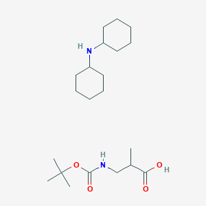 molecular formula C21H40N2O4 B14083162 N-cyclohexylcyclohexanamine;2-methyl-3-[(2-methylpropan-2-yl)oxycarbonylamino]propanoic acid 