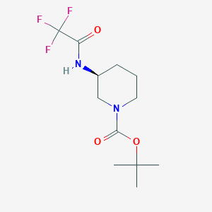 molecular formula C12H19F3N2O3 B14083177 tert-Butyl (3S)-3-(2,2,2-trifluoroacetamido)piperidine-1-carboxylate CAS No. 1002359-96-7