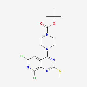 tert-Butyl 4-(6,8-dichloro-2-(methylthio)pyrido[3,4-d]pyrimidin-4-yl)piperazine-1-carboxylate