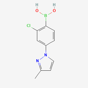 molecular formula C10H10BClN2O2 B14083266 (2-Chloro-4-(3-methyl-1H-pyrazol-1-yl)phenyl)boronic acid 