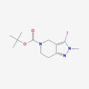 molecular formula C12H18IN3O2 B14083311 tert-butyl 3-iodo-2-methyl-4H,6H,7H-pyrazolo[4,3-c]pyridine-5-carboxylate 