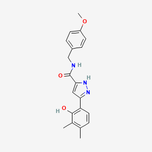 molecular formula C20H21N3O3 B14083340 5-(2-hydroxy-3,4-dimethylphenyl)-N-(4-methoxybenzyl)-1H-pyrazole-3-carboxamide 