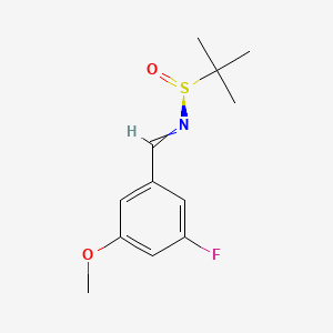 (S,E)-N-(3-fluoro-5-methoxybenzylidene)-2-methylpropane-2-sulfinamide