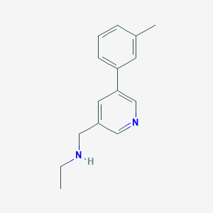 molecular formula C15H18N2 B1408338 Ethyl({[5-(3-methylphenyl)pyridin-3-yl]methyl})amine CAS No. 1714431-68-1