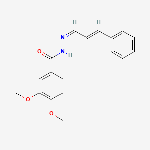 molecular formula C19H20N2O3 B14083389 3,4-dimethoxy-N'-(2-methyl-3-phenyl-2-propenylidene)benzohydrazide CAS No. 475429-03-9